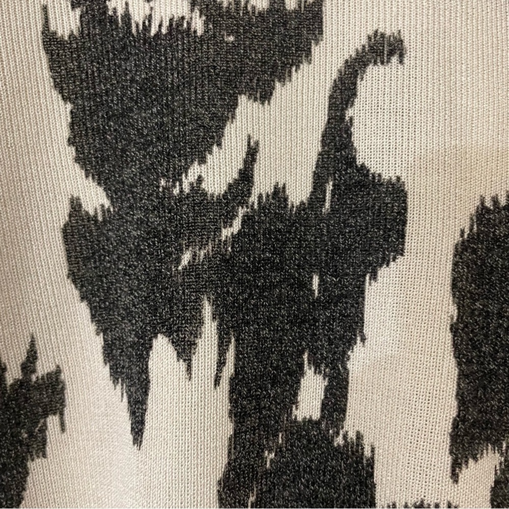 Jones New York Black and Cream Cardigan with Waterfall Front - Picture 8 of 10
